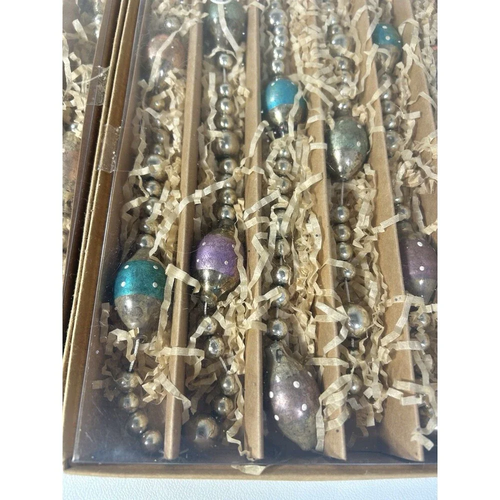 Ashland Pastel Easter Color Metallic Tone Beaded Christmas Ornaments Garland